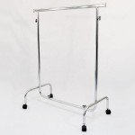 Metallic clothes rack with wheels width 100cm. extensible and height adjustable