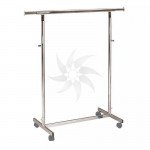 Metallic clothes rack with wheels width 100cm. extensible and height adjustable MOD.1