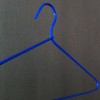 Galvanized wire metal hanger plastic lined 41cm.