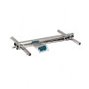 Folding metallic clothes rack with wheels width 100cm. adjustable height 