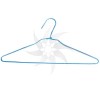 Wire hanger lined 42cm. for laundry and dry cleaner. blue.