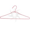 Wire hanger lined 42cm. for laundry and dry cleaner. red.