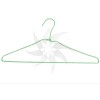 Wire hanger lined 42cm. for laundry and dry cleaner. green.