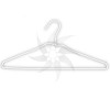 Wire hanger lined 42cm. for laundry and dry cleaner. white.