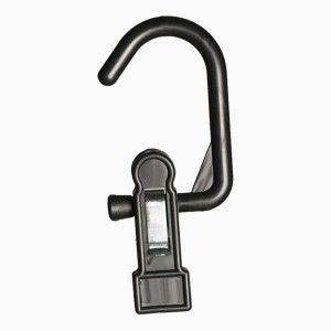 Plastic hanger with clip for hanging boots
