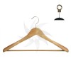Beechwood hanger with bar and shoulder pads 45 cm.