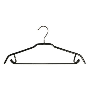 Metal hanger with bar and non-slip 39 cm.
