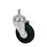 Wheel with screw for clothes racks without brake 80mm diameter