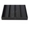 Exhibitor tray in black leatherette jewelry