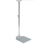 Height-adjustable telescopic tube with metal base and “T” support for board-holder