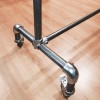 Metal coat rack with wheels fixed height 100cm series Rohr