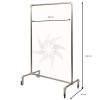 Metal coat rack with wheels fixed height 100cm series Rohr