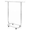 Metallic coat rack with extendable wheels in height and width 80cm