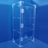 Display cabinet with lock and 2 shelves