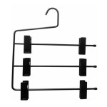 Metal hanger with 3 bars and clips 34 cm.