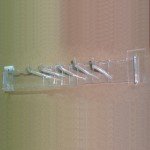 Wall anchor bar for methacrylate displays
