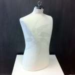 Male bust form for sewing or exhibiting clothes with cap to hang