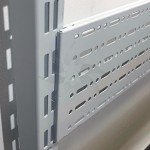 Perforated panel for shelves and gondolas