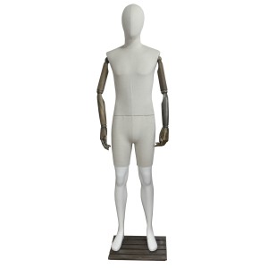 Gentleman mannequin without features with articulated arms