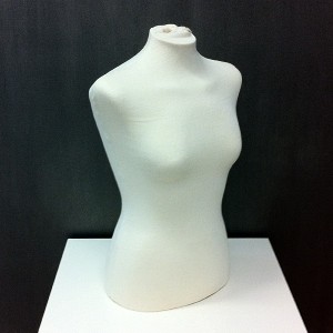 Female short bust form for sewing or exhibiting clothes