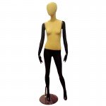 Black lady mannequin with fabric without features mod. Joana