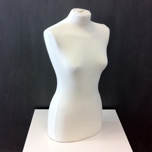 Female bust anatomical form for sewing or exhibiting clothes 
